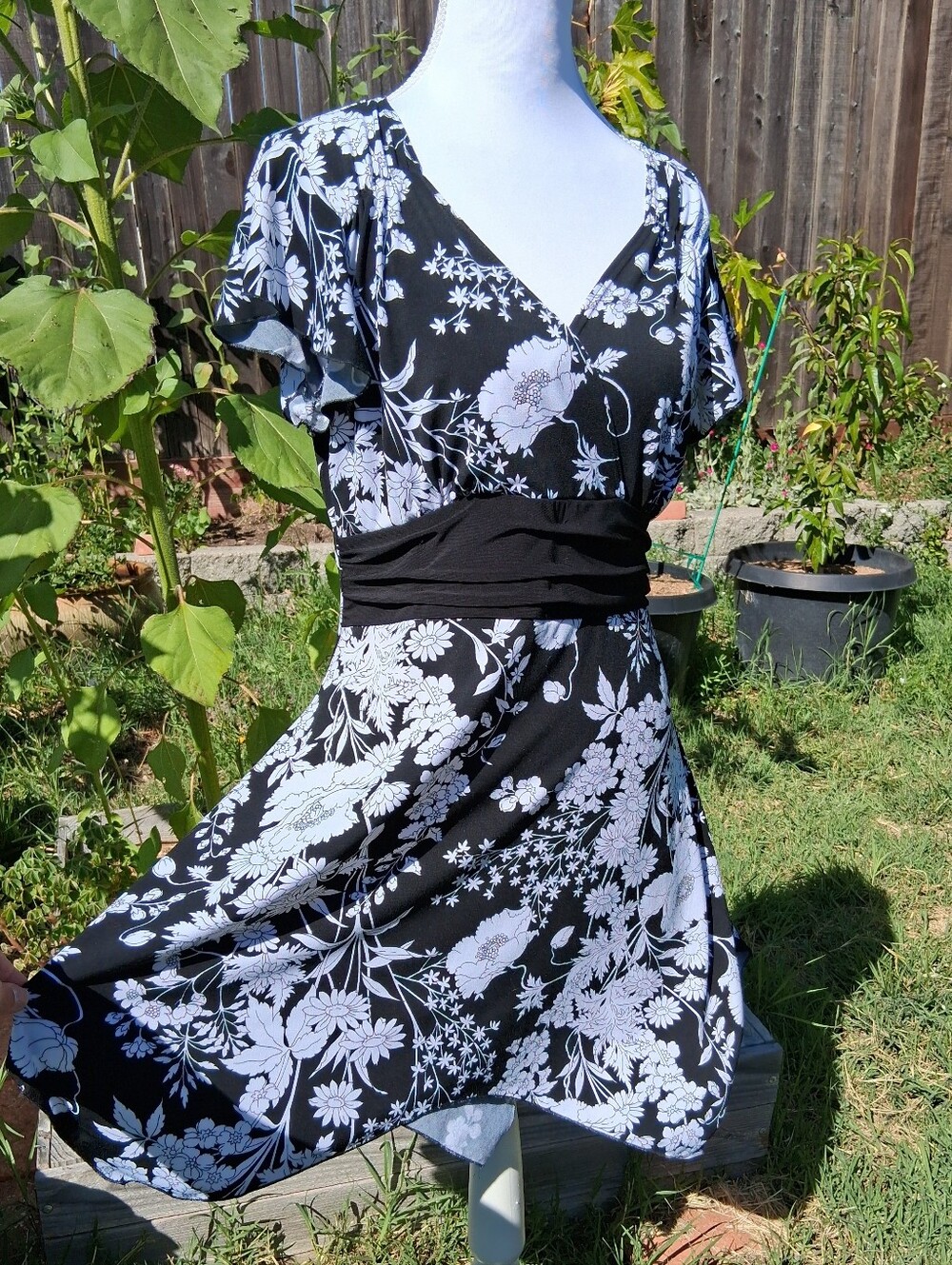 Olivia Paige Black & White Floral Dress